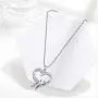 CHENGHONG Hummingbird Necklace 925 Sterling Silver Hummingbird Jewelry for Women Hummingbird Gifts for Mom Heart Pendant Inspiration Necklace Bird Animal Jewelry Gift for Women