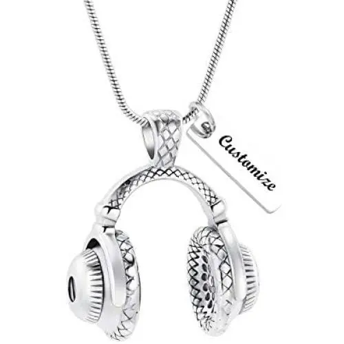 BAOWIQI Stainless Steel Fashion Headphone Pendant for Men Unisex Necklaces Keepsake Cremation Jewelry Urns Pendants BAOWIQI Stainless Steel Fashion Headphone Pendant for Men Unisex Necklaces Keepsake Cremation Jewelry Urns Pendants