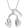 BAOWIQI Stainless Steel Fashion Headphone Pendant for Men Unisex Necklaces Keepsake Cremation Jewelry Urns Pendants