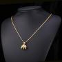 Lucky Elephant Pendant 18k Gold Plated/Platinum Plated Rhinestone Crystal Necklace