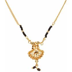 Efulgenz Gold Plated Ethnic Handmade Traditional Temple Coin Maharashtrian Mangalsutra Necklace for Women