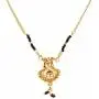 Efulgenz Gold Plated Ethnic Handmade Traditional Temple Coin Maharashtrian Mangalsutra Necklace for Women