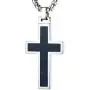 GESTALT COUTURE Unique Tungsten Cross Pendant .4mm Wide Surgical Stainless Steel Box Chain. Goldstone Inlay. GESTALT COUTURE Unique Tungsten Cross Pendant .4mm Wide Surgical Stainless Steel Box Chain. Goldstone Inlay.