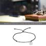 SANNYRA Morse Code Bracelet Initial Disc Beads on Adjustable Silk Cord Friend Bracelet 26 Letters Alphabets Inspirational Gift for Women