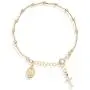 Miabella 18K Gold Over Sterling Silver Italian Rosary Cross Bead Charm Link Chain Bracelet for Women Teen Girls, Adjustable 6-7 or 7-8 Inch 925 Made in Italy Miabella 18K Gold Over Sterling Silver Italian Rosary Cross Bead Charm Link Chain Bracelet for Women Teen Girls, Adjustable 6-7 or 7-8 Inch 925 Made in Italy