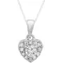 Dazzlingrock Collection 0.25 Carat (ctw) 10K Gold Round Diamond Ladies Heart Pendant 1/4 CT (Silver Chain Included)