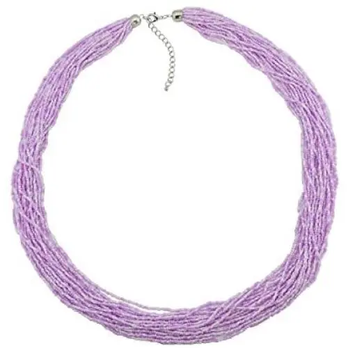 Bocar Long Multiple Row Handmade Beaded Statement 33'' Necklace for Women with Gift Box Bocar Long Multiple Row Handmade Beaded Statement 33'' Necklace for Women with Gift Box