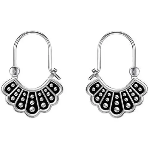 RBG Dissent Collar Earrings Sterling Silver RBG Gifts Dangle Drop Earrings Jewelry Gifts for Mothers Fans of Ruth Bader Ginsburg RBG Dissent Collar Earrings Sterling Silver RBG Gifts Dangle Drop Earrings Jewelry Gifts for Mothers Fans of Ruth Bader Ginsburg