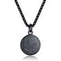 INRENG Athletes Sports Cross Pendant Necklace for Men Women Faith Prayer Inspiring Luke 1:37 Bible Verse on Back