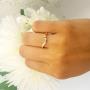 DazzlingRock Collection 10K Gold Ladies Anniversary Wedding Stackable Contour Band Guard Ring