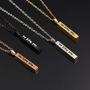 Inspirational Keep Going Necklace Stainless Steel Bar Initial Pendant Necklace Encouragement Jewelry for Teen Girls Kids Men