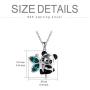 AOBOCO Sterling Silver Cute Animal Heart Pendant Necklace for Women Teen Girls, Embellished with Crystals from Austria