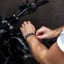 Novum Crafts Beaded Bracelets for Men and Women with Precious Gemstones - Skull Bracelet Set with Lava Stone, Jasper, Onyx or Natural Blue Stone Beads Novum Crafts Beaded Bracelets for Men and Women with Precious Gemstones - Skull Bracelet Set with Lava Stone, Jasper, Onyx or Natural Blue Stone Beads