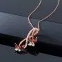 Gem Stone King Red Garnet 18K Rose Gold Plated Silver Butterfly Pendant Necklace 1.21 Ct Marquise Cut Gemstone Birthstone with 18 Inch Chain Gem Stone King Red Garnet 18K Rose Gold Plated Silver Butterfly Pendant Necklace 1.21 Ct Marquise Cut Gemstone Birthstone with 18 Inch Chain