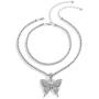 Ingemark Charm Pendant Tennis Chain Choker Necklace Bling Rhinestone Choker for Girls Women Fashion Jewelry Accessory