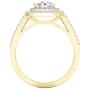 Dazzlingrock Collection 2.70 Carat (ctw) 10K Gold Round Cubic Zirconia Ladies Halo Bridal Engagement Ring Set