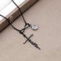 FAADBUK Christian Gift Faith Cross Mustard Seed Lariat Y Necklace Religious Inspirational Jewelry for Women Girls