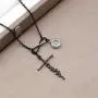 FAADBUK Christian Gift Faith Cross Mustard Seed Lariat Y Necklace Religious Inspirational Jewelry for Women Girls