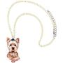 NEWEI Acrylic Sweet Yorkshire Terrier Dog Necklace Chain Pendant Collar Animal Pet Jewelry for Women Gifts Charm