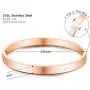 MeMeDIY Personalized Bracelet Engraving Name Identification ID Customized for Women Girls Stainless Steel Cuff Bangle (Small and Large Sizes, 6 Colors)