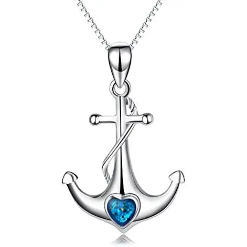 YFN Sterling Silver Anchor Pendant Necklace Nautical Jewelry for Women Girls YFN Sterling Silver Anchor Pendant Necklace Nautical Jewelry for Women Girls