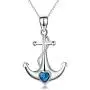 YFN Sterling Silver Anchor Pendant Necklace Nautical Jewelry for Women Girls YFN Sterling Silver Anchor Pendant Necklace Nautical Jewelry for Women Girls