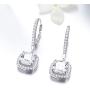 Earrings for Woman 925 Sterling Silver With Blue Crystal