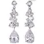 Bridal Earrings for Wedding - 18k Plated Elegant Teardrop CZ Cubic Zirconia Crystal Rhinestone Sterling Silver Floarl Leaf Cluster Chandelier Statement Dangle Drop Earrings for Bride Bridesmaids Bridal Earrings for Wedding - 18k Plated Elegant Teardrop CZ Cubic Zirconia Crystal Rhinestone Sterling Silver Floarl Leaf Cluster Chandelier Statement Dangle Drop Earrings for Bride Bridesmaids