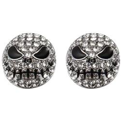 Mare Night Earrings - Before Christmas Silver Crystal Horror Earrings for Women