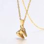 U7 Dental Necklace Mini Cute Teeth Pendant Rolo Chain Stainless Steel / 18K Gold Plated Tooth Necklaces