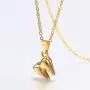 U7 Dental Necklace Mini Cute Teeth Pendant Rolo Chain Stainless Steel / 18K Gold Plated Tooth Necklaces