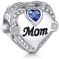 NINGAN I Love Mum Wife Sister Daughter Charms fit Pandora Charms Bracelets, 925 Sterling Silver Charm Bead for Necklaces, Mothers Day Jewelry Gifts for Women Wife Girl Daughter Girlfriend Wedding Anniversary