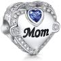 NINGAN I Love Mum Wife Sister Daughter Charms fit Pandora Charms Bracelets, 925 Sterling Silver Charm Bead for Necklaces, Mothers Day Jewelry Gifts for Women Wife Girl Daughter Girlfriend Wedding Anniversary