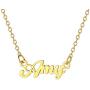 U7 Personalized Name Necklace Stainless Steel 18K Gold Plated Women Girls Gift Name Plate Jewelry Custom Any Names Choker Pendant 18 Inch