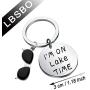 CENWA Lake House Gifts Lake Life Jewelry Lake Summer Vacation Gift I’m On Lake Time Keychain