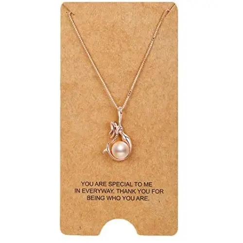 WRISTCHIE Womens Jewelry 925 Sterling Silver and Freshwater-Cultured Pearl Mermaid Pendant Necklace 18+2'' WRISTCHIE Womens Jewelry 925 Sterling Silver and Freshwater-Cultured Pearl Mermaid Pendant Necklace 18+2''