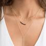Gold Chain Choker Necklace,14K Gold Plated Dainty Cute Lip Chain Long Necklace Delicate Fashion Choker Necklace Jewelry Gift for Women