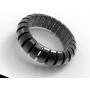 Hematite Stone Rings for Women Men Chunky Unisex, Anxiety Balance Root Chakra ring Stretch not fragile Hematite Rings Chakra Magnetic Stones Energy Crystal Therapy Fidget Anxiety Pain Relief Gift
