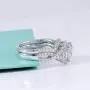 DovEggs Sterling Silver Center 2ct 7.5X7.5mm G-H-I Color Cushion Cut Created Moissanite Halo Engagement Ring Bridal Set 2 Pieces DovEggs Sterling Silver Center 2ct 7.5X7.5mm G-H-I Color Cushion Cut Created Moissanite Halo Engagement Ring Bridal Set 2 Pieces