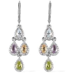 Shop LC Pear Chandelier Dangle Tear Drop Earrings for Women Prom Jewelry Mothers Day Gifts Cttw 1.5