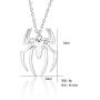 RTY Lightweight Stainless Steel Spider Pendant Necklace Charm Spider Man Clavicle Necklace Boy Cosplay Accessories