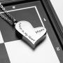 Joycuff Cremation Urn Necklace for Ashes for Loss of Loved one, Forever in My Heart, Ashes Keepsake Jewelry Sympathy Gifts Stainless Steel Pendant