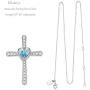 Birthday Gifts for Her Sterling Silver March April Birthstone Aquamarine Simulated Diamond Pearl Garnet Amethyst Necklace Love Heart Pendant Jewelry