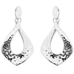 Shop LC 925 Sterling Silver Stylish Unique Hammered Dangle Drop Earrings Anniversary Prom Jewelry for Women Mothers Day Gifts