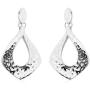 Shop LC 925 Sterling Silver Stylish Unique Hammered Dangle Drop Earrings Anniversary Prom Jewelry for Women Mothers Day Gifts