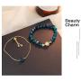 Mslamiso Beaded Bracelet for Teen Girls and Women, Gold Charm Ankle Accessory, Cute and Smart Jewelry Set