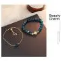 Mslamiso Beaded Bracelet for Teen Girls and Women, Gold Charm Ankle Accessory, Cute and Smart Jewelry Set