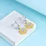 Sterling Silver Rose Cross Necklace,Sunflower Earrings,Flower Dangle Earrings Jewelry Gifts for women Teen Girls