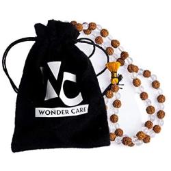 Wonder Care Authentic Rudraksh Mala-5face- Genuine Himalayan Rudraksha Seeds Religious Ornament Rosary Japa Mala Necklace - Imported from Nepal