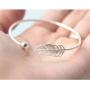 ONE A DAY 925 Silver Leaf Bracelets Feather Cuff Bangles & Bracelets Accessories for Girls Women Gift Jewelry